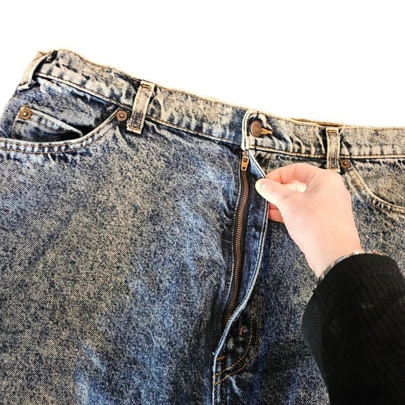 Retro 1980 Levis 549s Vintage Wash‎ Straight Leg Jeans 38x30 USA Acid Wash - Picture 5 of 16